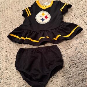 NFL Black and Yellow Diaper Cover Set